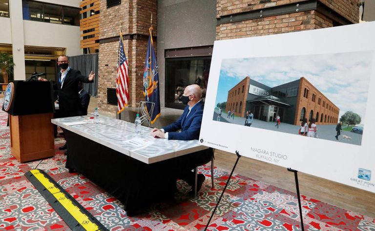 DEVELOPER MODIFIES PLANS FOR WEST SIDE MOVIE PRODUCTION STUDIO